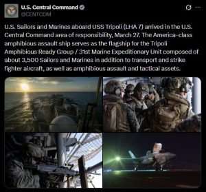 Иранска война: Американски десантен кораб пристига в Близкия изток на фона на разговори за наземна операция